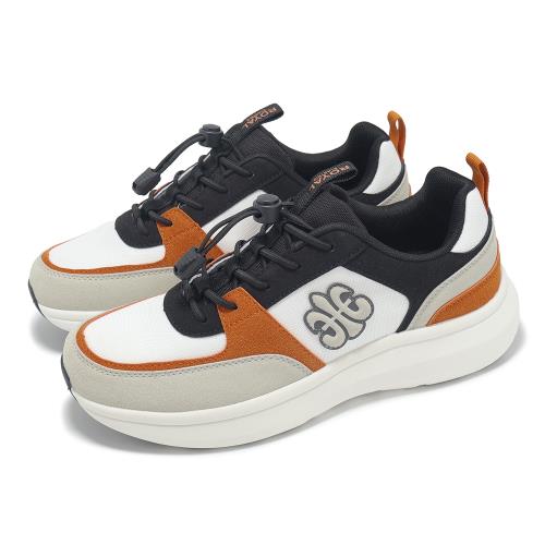 Royal Elastics 休閒鞋 Riviera 男鞋 白 橘 黑 抽繩 緩衝 拼接 運動鞋 07843029