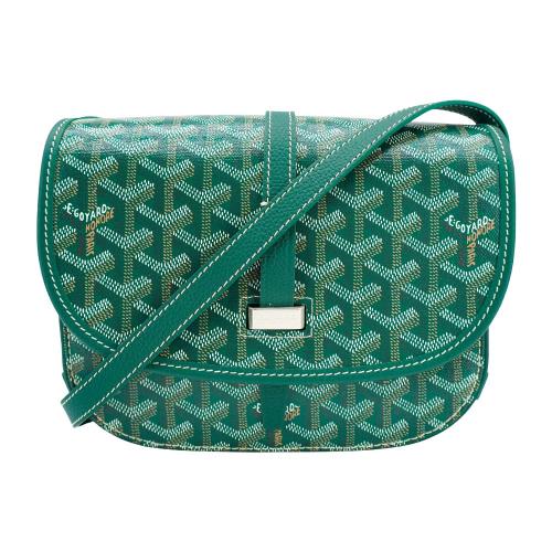 Goyard Belvedere PM 帆布穿釦斜背包(綠)
