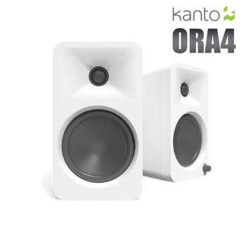 Kanto ORA4 藍牙立體聲書架喇叭-霧面白