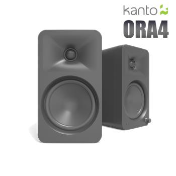 Kanto ORA4 藍牙立體聲書架喇叭-霧面黑
