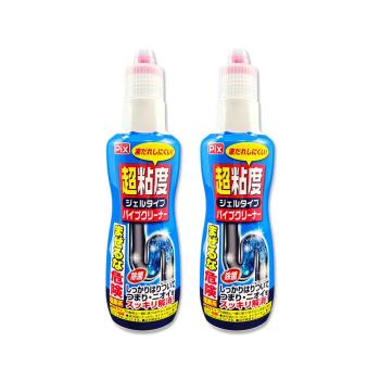 (2瓶超值組)日本獅子化學- PIX超黏度濃縮凝膠強分解毛髮頑垢管道疏通劑400g/藍瓶(廚房水管清潔劑,浴室U形管消臭防堵,洗臉臺排水口免刷去汙)
