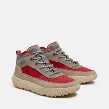 Timberland 男款淺灰色GreenStride™ Motion 6中筒健行鞋│A6CW1EO3