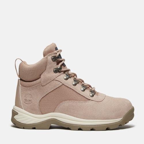 Timberland 女款淺米色中筒防水健行鞋│A2KNTEWV