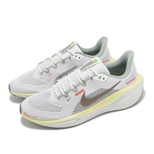Nike 慢跑鞋 Air Zoom Pegasus 41 GS 大童 女鞋 白 棕 黃 小飛馬 運動鞋 HV6006-121