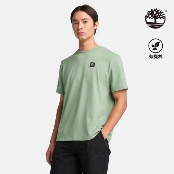 Timberland 男款灰綠色休閒短袖T恤│A42P5EC6