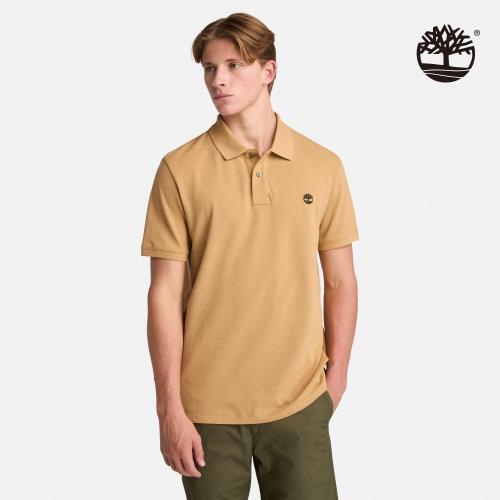 Timberland 男款淺小麥色短袖POLO衫│A24H2EH3