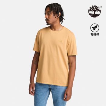 Timberland 男款淺小麥色復古造型短袖T恤│A69KQEH3