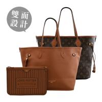 Louis Vuitton LV M12061 Neverfull Inside Out MM 雙面款子母購物包.咖