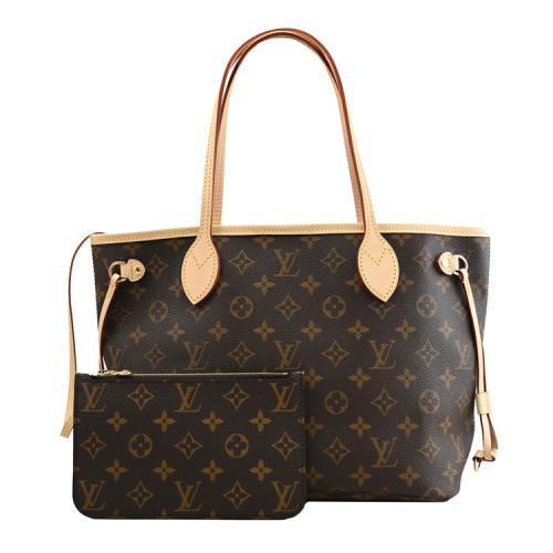 Louis Vuitton LV M46979 NEVERFULL PM 經典花紋子母束口小購物包