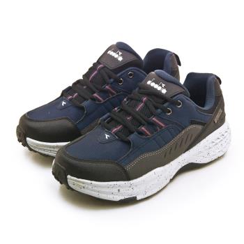 【DIADORA】男 迪亞多那 2E寬楦戶外野趣防潑水郊山越野鞋 漫步行者系列 藍黑灰 73282
