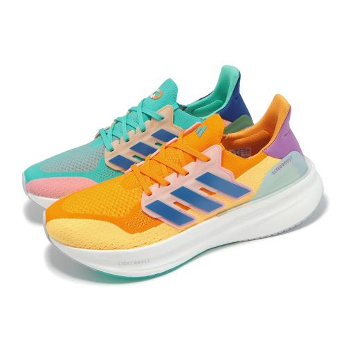 adidas 慢跑鞋 Ultraboost 5 男鞋 橘黃 綠 鴛鴦 BOOST 緩衝 輪胎大底 運動鞋 愛迪達 IF1484