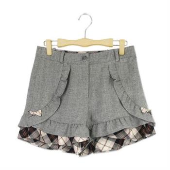 Kinloch Anderson 金安德森女裝 雙排釦傘狀及膝休閒裙五分裙(KA0872008深灰/黑)