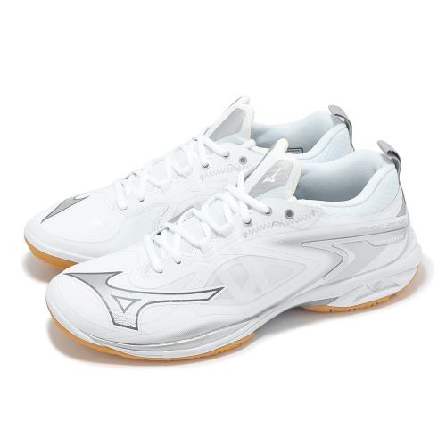 Mizuno 羽球鞋 Wave Claw Neo 3 男鞋 女鞋 寬楦 白銀 止滑 室內運動 羽排鞋 美津濃 71GA2473-18