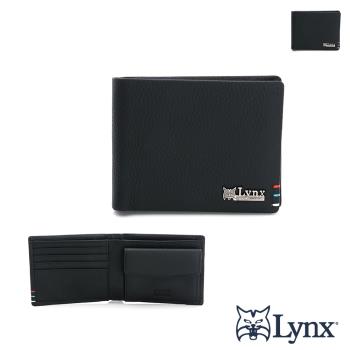Lynx - 美國山貓自然紋進口牛皮雙開零錢袋5卡短皮夾