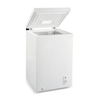 KOLIN 歌林 KR-110F09 是一款高效能 100L 單門上掀式冷凍櫃，適合小型家庭或商用使用。採用白色系設計，高 850x寬 545x深 550mm，重量僅 23KG，方便安裝。搭載定頻馬達，110V 電壓，中國製造，全機保固 1 年，壓縮機保固 3 年，含基本安裝服務。理想選擇為歌林冷凍櫃、小型冰箱、單門冷凍櫃，提供穩定冷凍效能，滿足日常儲物需求。