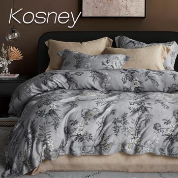 KOSNEY 海上夜幕 雙人100%天絲全舖棉四件式兩用被冬包組