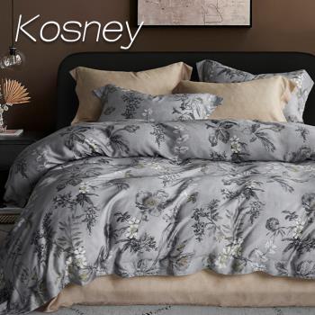 KOSNEY 海上夜幕 雙人100%天絲TENCEL四件式兩用被床包組