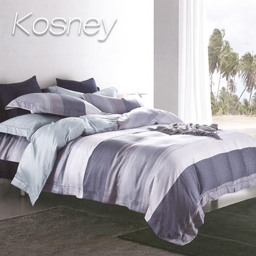 KOSNEY  海風吹過的夏  雙人100%天絲TENCE六件式兩用被床罩組