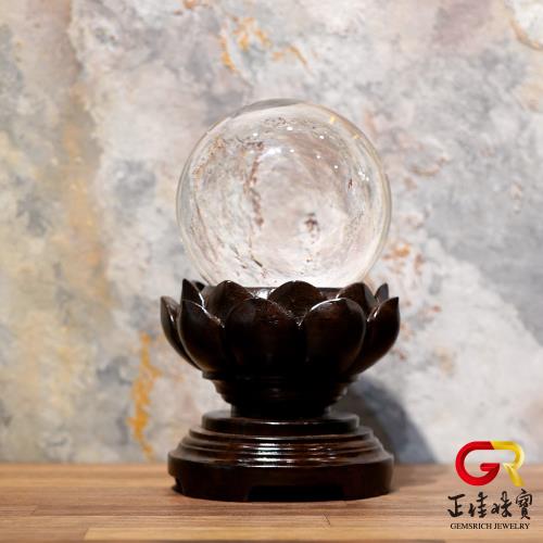 正佳珠寶】白水晶蒐藏級全淨體95mm 白水晶球白水晶擺件｜特製木座|擺件