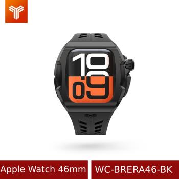 【Y24】 Apple Watch 46mm 不鏽鋼防水保護殼 WC-BRERA46-BK 黑/黑