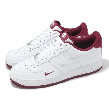 Nike 休閒鞋 Air Force 1 07 LV8 男鞋 白 紅 小勾 AF1 刺繡 HM9483-100