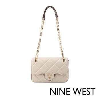 NINE WEST MEILANI 菱格鍊帶斜揹包-奶白色(129221)