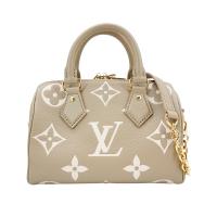Louis Vuitton Speedy 20 壓花牛皮手提斜背波士頓包(M46575-斑鳩灰)
