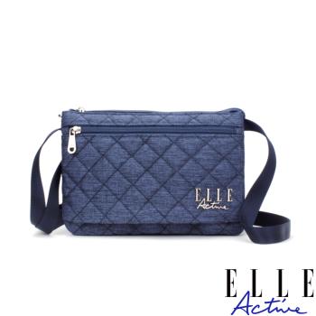 【ELLE Active】生活印記系列-隨身側揹包/斜揹包-小-牛仔藍