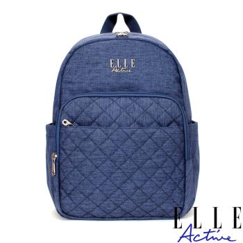 【ELLE Active】】生活印記系列-後揹包-牛仔藍
