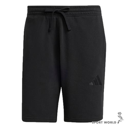 【下殺】Adidas 短褲 男裝 棉質 刺繡Logo 黑【運動世界】IX1247