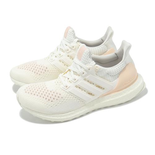 adidas 慢跑鞋 Ultraboost 1.0 女鞋 米白 粉 BOOST 緩衝 馬牌輪胎大底 運動鞋 愛迪達 JQ2274