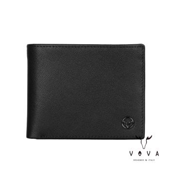 VOVA 沃汎 CASSIEN 卡西安系列4卡零錢袋皮夾 -黑色 VA134W007BK