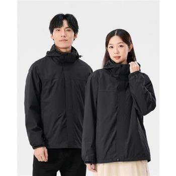 【米蘭精品】衝鋒衣保暖風衣外套-防風防水搖粒絨內膽兩件式夾克男女外套6色74ju10