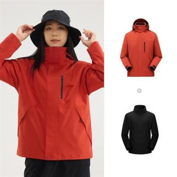 【米蘭精品】衝鋒衣三合一風衣外套-石墨烯保暖防風防水男女外套14色74ju7