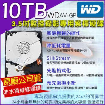 【帝網KingNet 】WD 威騰 10TB 紫標 監控碟 3.5吋 監控系統硬碟 10000GB