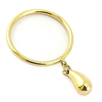 九八成新展示品-TIFFANY 18k金-Teardrops淚滴墜飾女用戒指