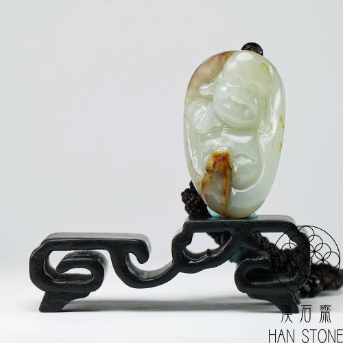 漢石齋】天和田玉彌勒佛玉佩吊墜子料白玉(31*45*12mm)|彌勒佛|ETMall