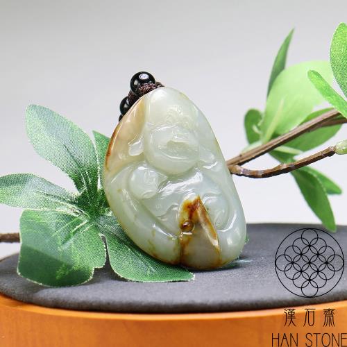 漢石齋】天和田玉彌勒佛玉佩吊墜子料白玉(31*45*12mm)|彌勒佛|ETMall
