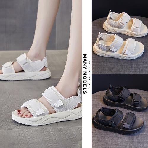 【Amoscova】和事現貨 女涼鞋 休閒鞋 沙灘鞋 魔鬼氈涼鞋 懶人鞋 女鞋(1690)-(3月遊戲大廳)