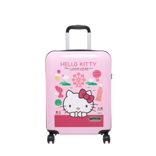 【OUTDOOR】Hello Kitty聯名款台灣景點20吋行李箱-粉紅色 /個 ODKT21A19PK