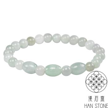 【漢石齋】天然翡翠A貨 手珠手串 冰糯種(6.5-7mm*23pcs+桶珠3pcs)