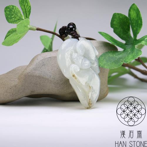 中国　玉石白玉彫刻　蝙蝠刻　玉器　玉壁　玉飾　玉珮　時代箱付　M　R5495 漢石齋】天然和田玉蝙蝠玉佩吊墜白玉(35*50*12mm)|動物|ETMall東森購物網