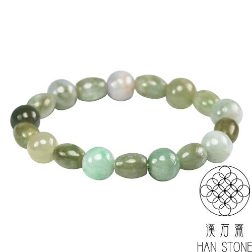 【漢石齋】天然翡翠A貨 手珠手串 飄花種 福 利 品(9mm*9pcs/桶珠9pcs)