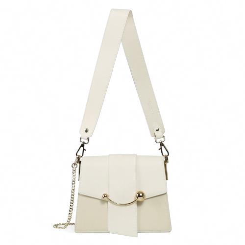 STRATHBERRY Box Crescent肩背包-白