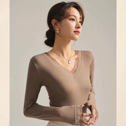 La Felino - 溫情淑女保暖衣-膚色/灰色/白色/黑色 【C5853】