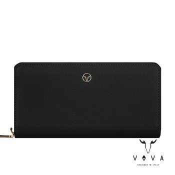 VOVA 沃汎 Eve 伊芙系列8卡拉鏈長夾 -黑色 VA136W015BK
