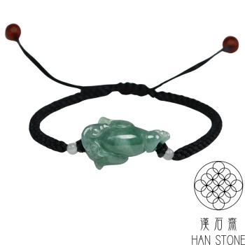 【漢石齋】天然翡翠A貨 三腳金蟾/貔貅玉佩 招財手繩(19*10*6mm以上)