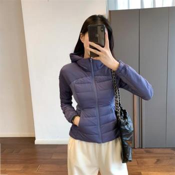 【米蘭精品】真羽絨90%鴨絨羽絨外套夾克-戶外運動白鴨絨輕便可拆卸帽女夾克4色74jx49