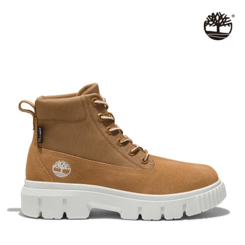 ★零碼出清下殺★快速出貨★Timberland 男款小麥色GREYFIELD絨面革織物拼接休閒靴|A2M3R231
