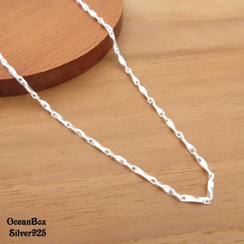 【海洋盒子】1.8mm寬。40-50cm質感立體元寶鍊足銀999純銀單鍊.項鍊.單戴鍊.男女皆可